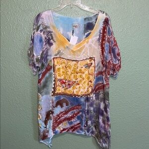 Colorful Abstract Artsy Top